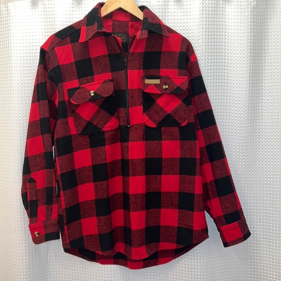 Hickory Shirt Co. Buffalo Flannel 1/4 Zip - Picture 1 of 5
